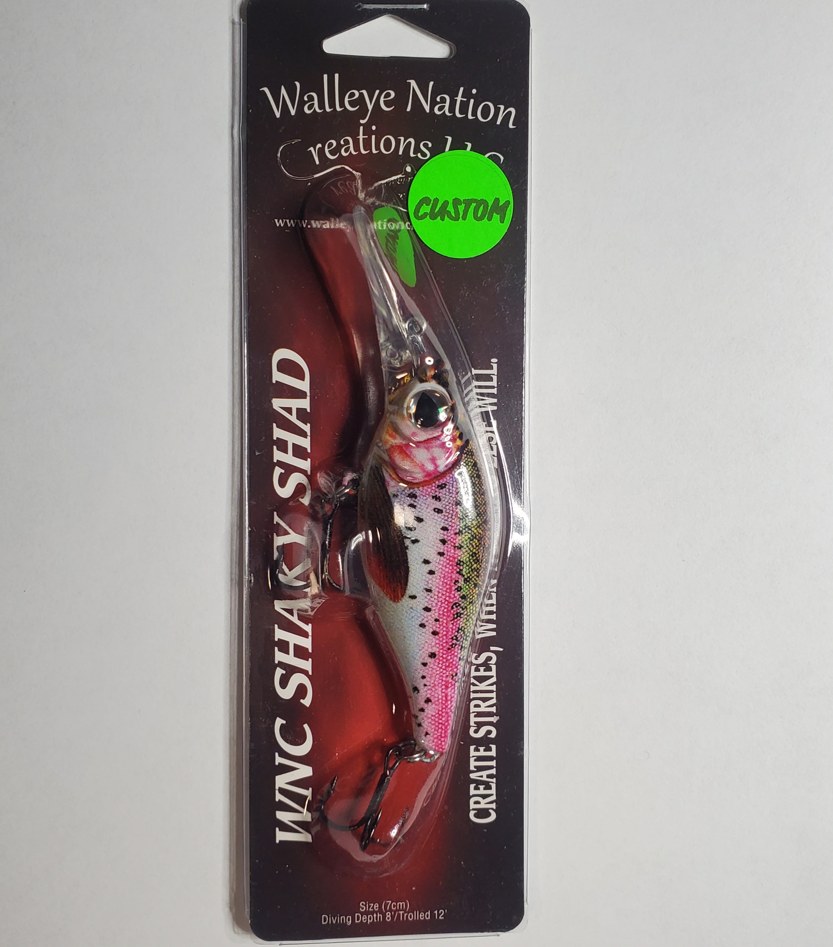 Walleye Nations Creations Shaky Shad Rainbow Trout