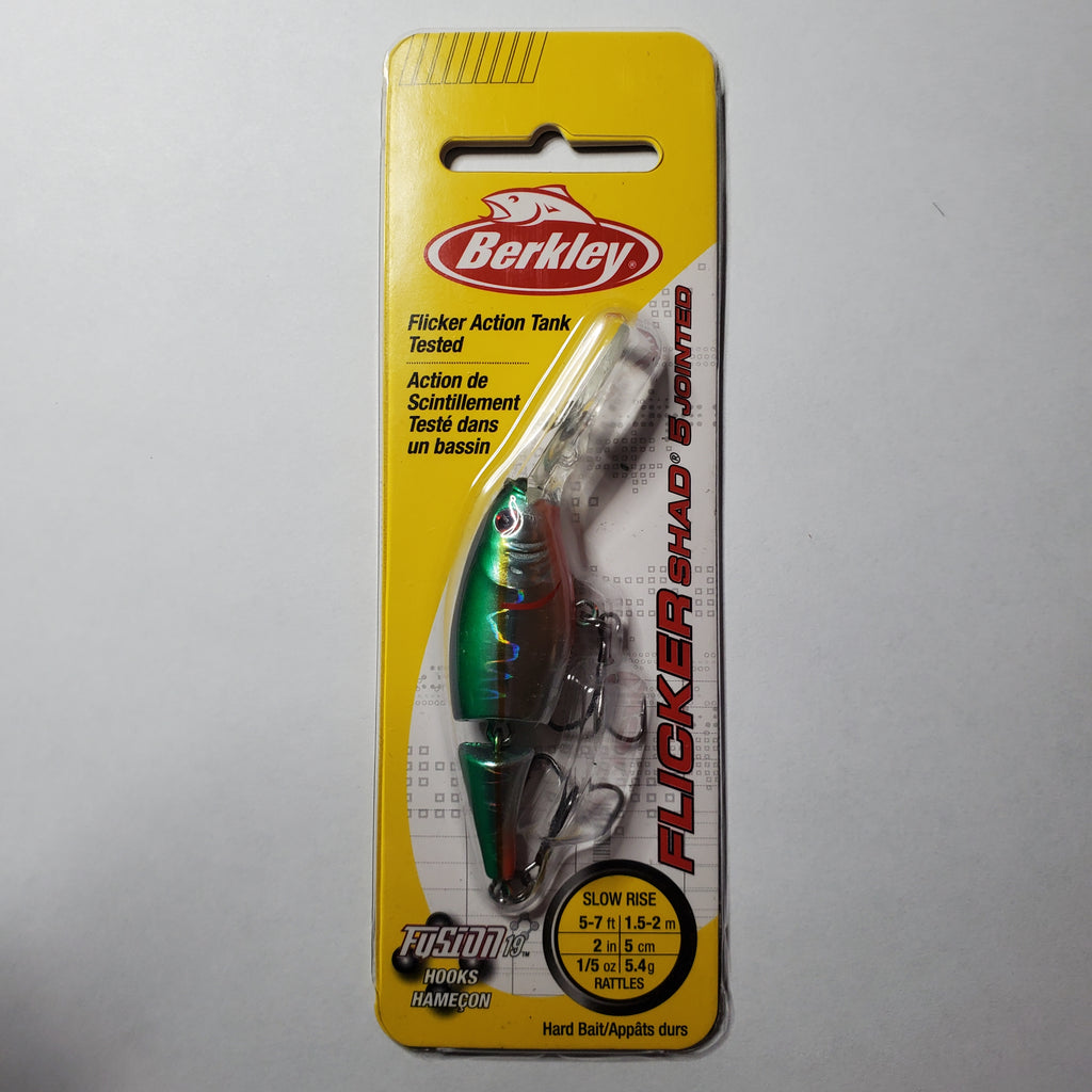 Berkley Flicker Shad Jointed CrankBait Slick Green Alewife 2in