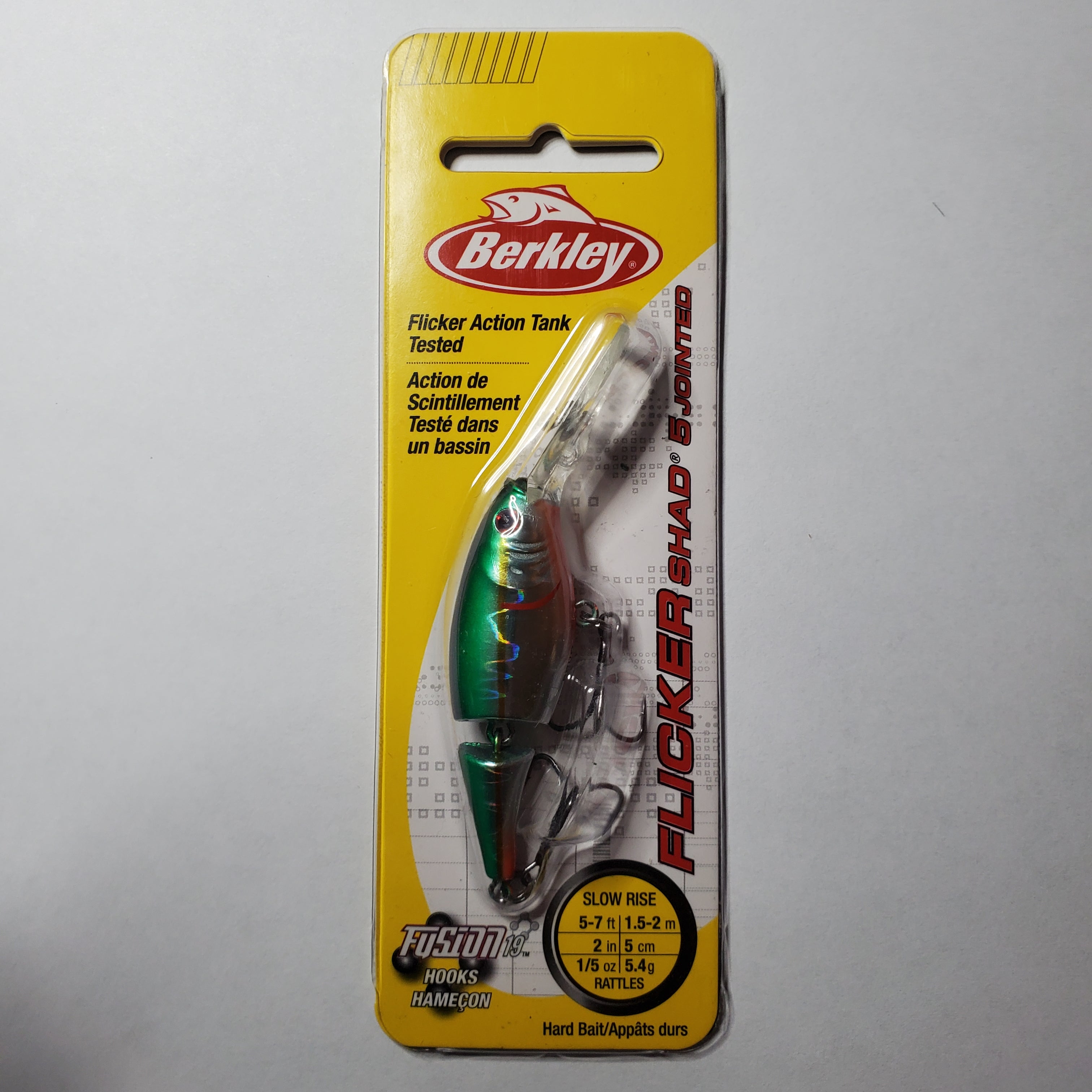 Berkley Flicker Shad Jointed CrankBait Slick Green Alewife 2in
