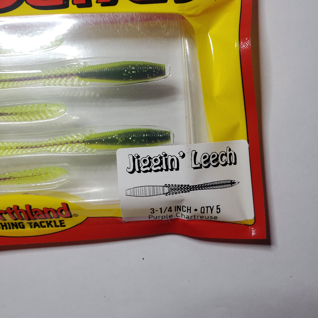 Northland Eye-Candy Jiggin Leech 3 1/4" Purple Chartreuse