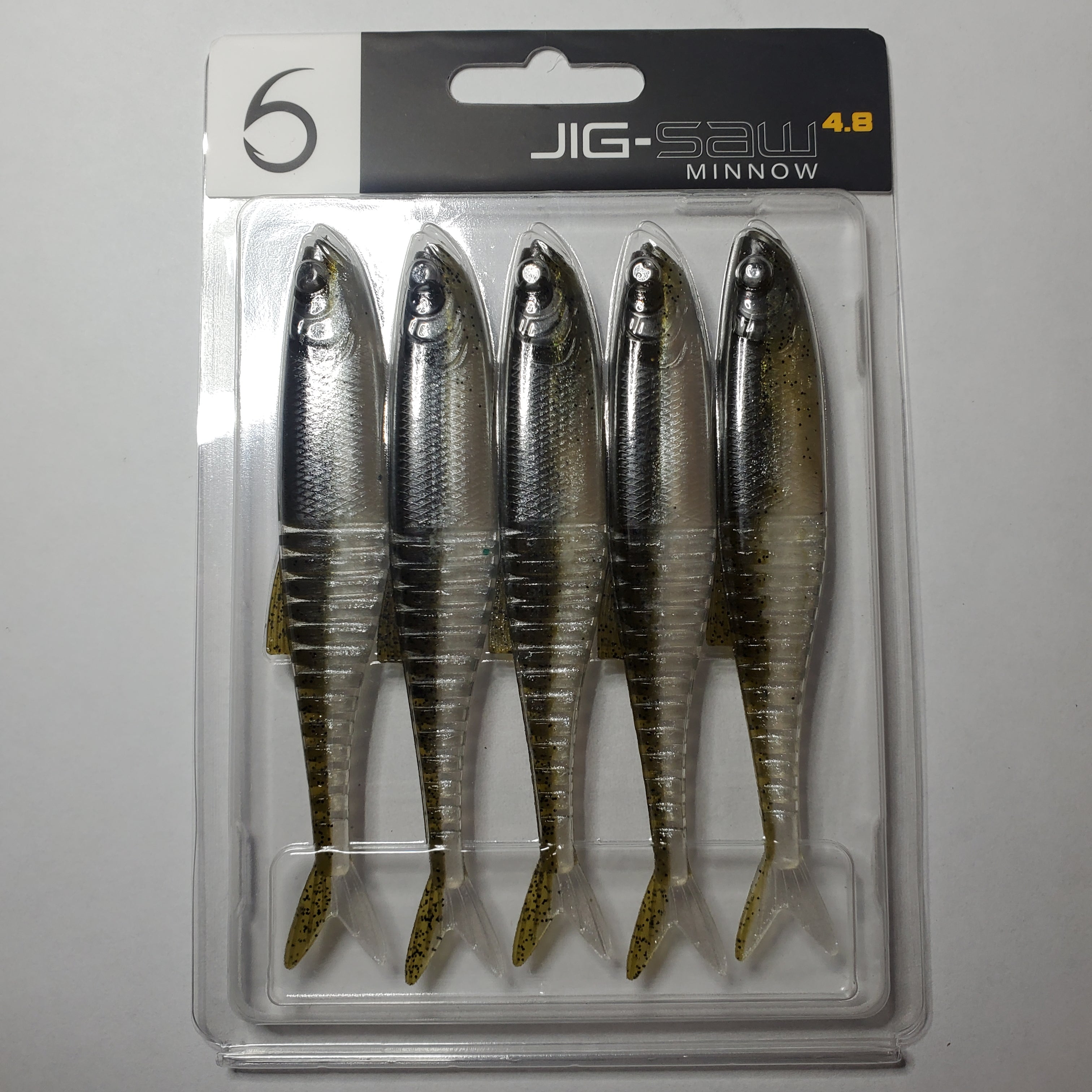 6th Sense JigSaw Minnow Green Pumpkin Pearl(Shad)