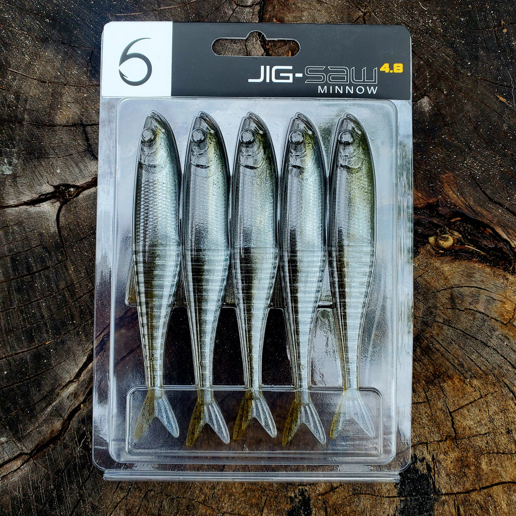 6th Sense JigSaw Minnow Green Pumpkin Pearl(Shad)