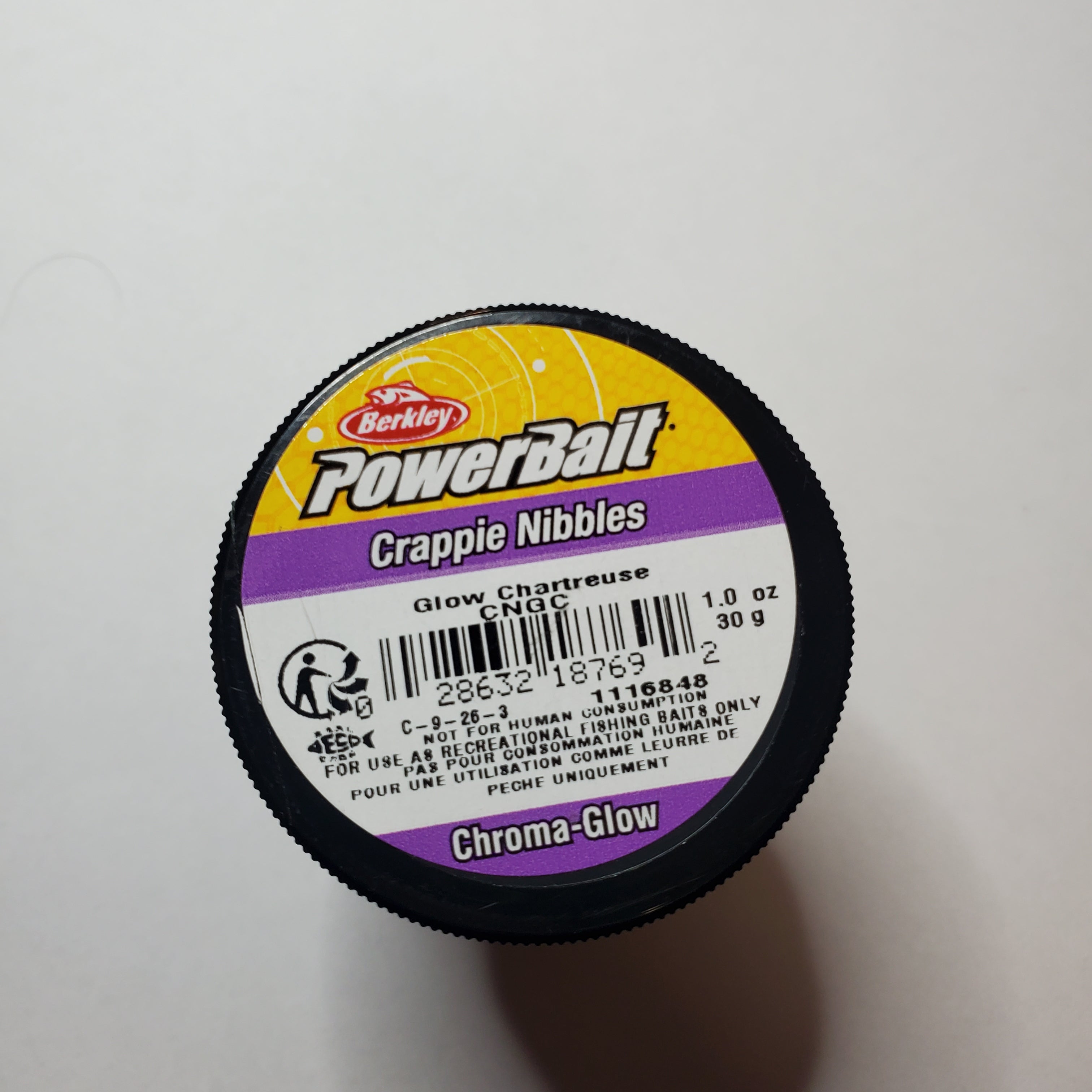 Berkley PowerBait Chroma-Glow Crappie Nibbles Glow Chartreuse