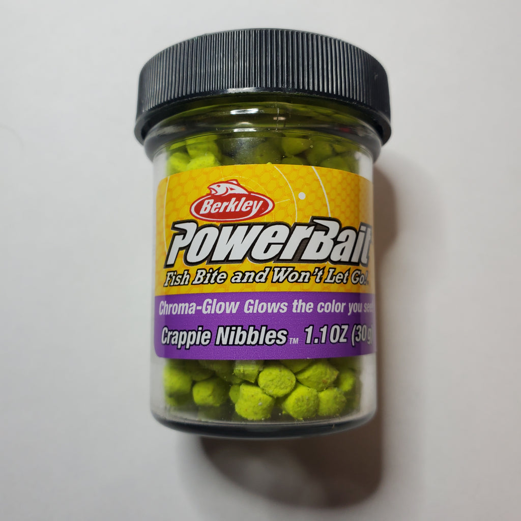 Berkley PowerBait Chroma-Glow Crappie Nibbles Glow Chartreuse