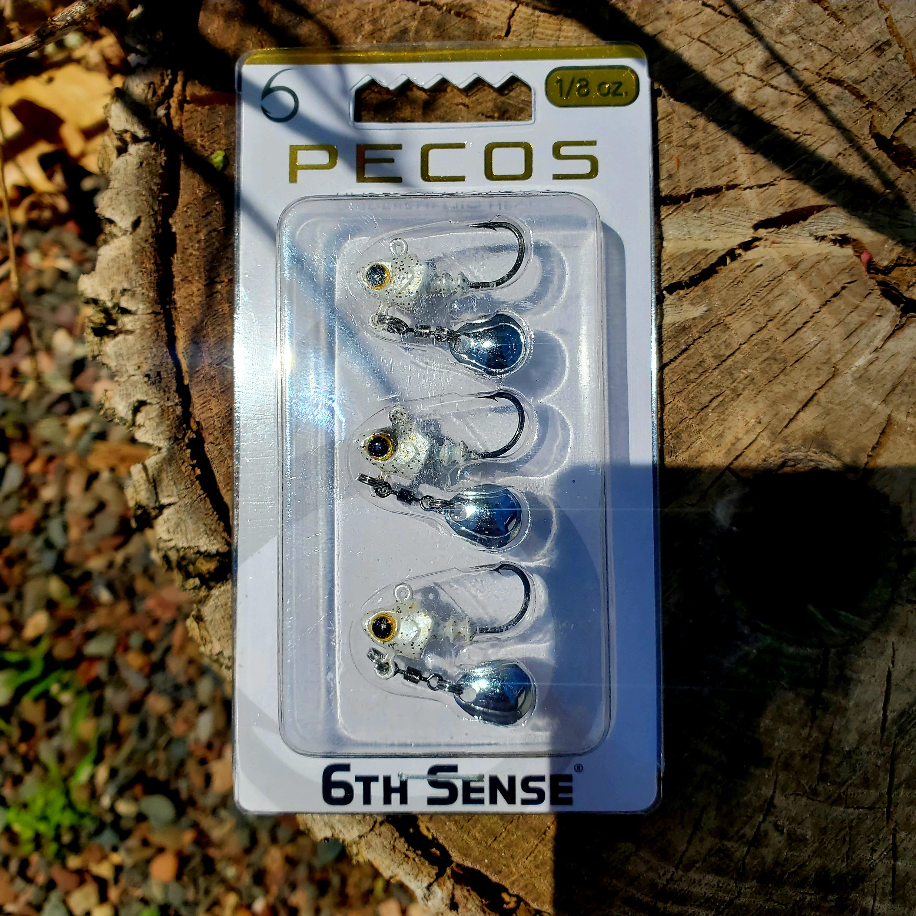 6th Sense Pecos Underspin Jig Head Platinum White 1/8oz