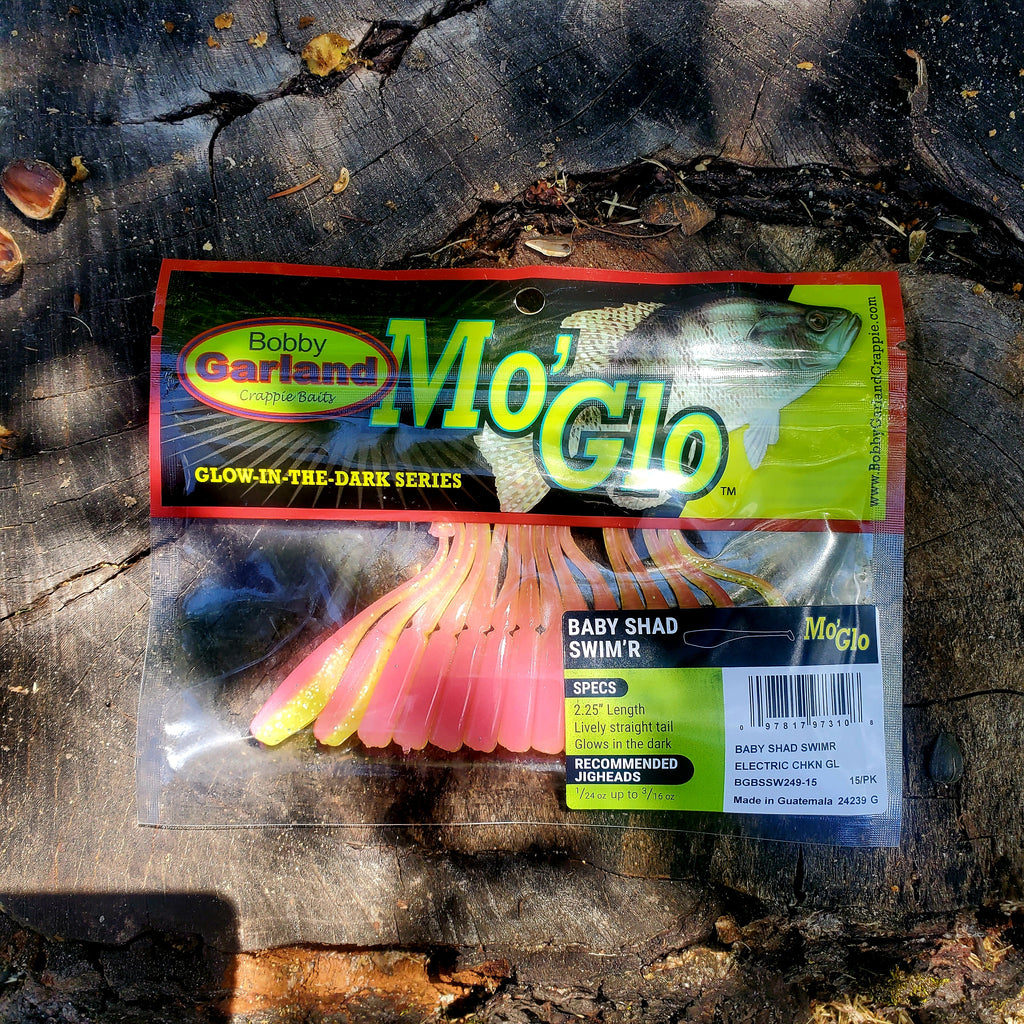 Bobby Garland Baby Shad Swim'R 2-1/4" Glow Electric Chicken